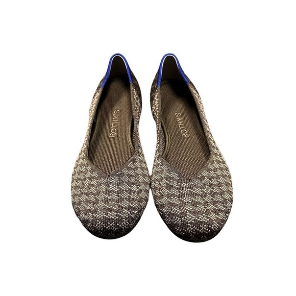 Rothy's Cocoa Houndstooth Flat Women’s Size 7 Limited‎ Edition - Picture 3 of 9